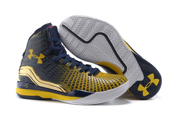 Under Armour Clutchfit Drive Curry Shoes Notre Dame Navy Gold Low Price